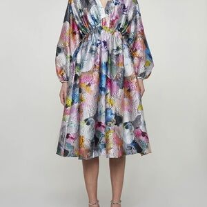 STINE GOYA Vibrant Multicolor Midi Dress